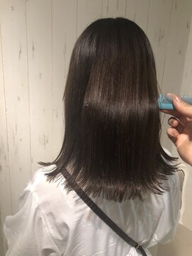 ラ ブランシュ 大宮(La Blanche) マロンベージュかきあげAラインボブ韓国小顔ショートグレージュ