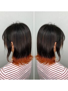 カラット 堺東(CARAT) 裾colour☆ベイビーオレンジ/イヤリングカラー/CARAT 堺東