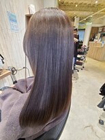 ラクヘアー 上福岡店&nbsp;髪質改善ハリウッドTR大人可愛い黒髪暗髪ストレートロング