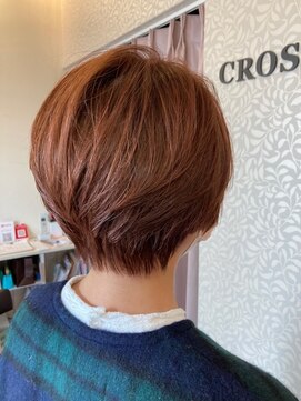 クロス(CROSS) ブリーチなしでも明るくかわいいピンクブラウン