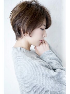 クレドガーデン 綾瀬店(CRED GARDEN) 大人可愛い20代30代40代黒髪前下がりショートボブ丸みショート