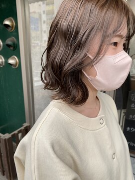 ミニム ヘアー(minim hair) 【minim×日比】切りっぱなし ミディ×ナチュラルブランジュ