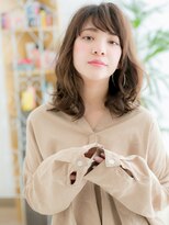 プリモア サロン ハナレ 綾瀬(primoA salon HANARE)&nbsp;綾瀬/髪質改善/斜めバング☆ニュアンスカラー波巻きミディf