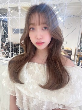 リコバイアフロート(riko by afloat) 顔まわりカット/レイヤーカット/レイヤーロング/グレージュ