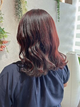 フゥカ 売市店(fuka) 外巻きスタイル×うる艶ピンクカラー