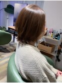 レイヤーボブ_ベージュ_