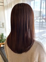 ベルメール ヘアー(Belle mer hair) キャラメルブラウン　髪質改善ストレート　レイヤー　髪質改善