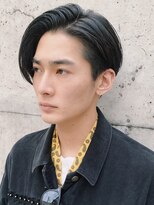 センターパートニュアンスパーマワンカールパーマ韓国コンマヘア