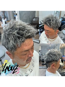 ラグズ 茅ヶ崎(LAGUZ) エッジハイライト×だれるパーマ×ツーブロ