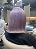 原宿ラベンダーグレージュカラーミルクティーアッシュボブ