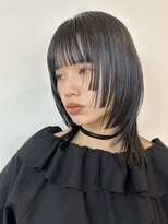 オアシス(oasis)&nbsp;【oasisオグラ】ぱっつん前髪姫カットレイヤー暗髪グレージュ