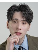韓国センターパートコンマバングフェザーパーマニュアンスパーマ