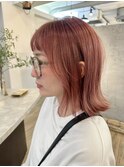 ツヤ感重視◎大人かわいいローズピンクボブ