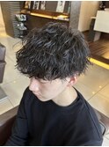 波巻きパーマ　マッシュパーマ