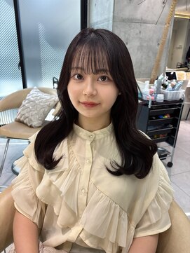 ロンドメリア 天神大名店(Lond Melia) 小顔に見せるヘア/ワンレン/ボブウルフ/ネビージュ/黒髪カタログ