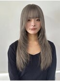 ホワイトベージュ　ミルクティーグレー　黒染め落としハイトーン