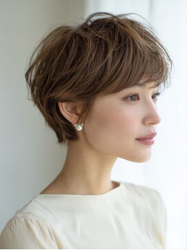 アルトリスト(Altruist Aging×HAIR&SPA) ☆イメチェンピンクベージュアンブレラカラー前髪クールショート