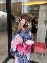 ジパング 押上店(Zipangu) サイドシニヨン/浴衣ヘア/10代/20代