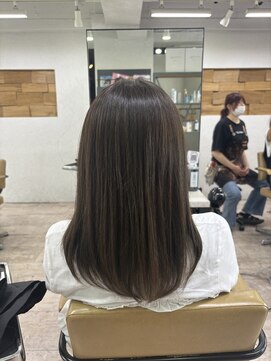 アジールヘア 所沢プロペ通り店(agir hair) 赤み消しオリーブカラー