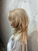 マスカリ(muscali)&nbsp;【原田】ハッシュカットレイヤーカットハイトーン　クラゲヘアー