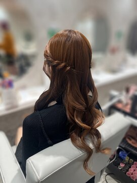 ハーフツイン/お呼ばれヘア/きれいめヘア