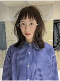 暗めカラー/レイヤーカット/マロンベージュ/くすみベージュ/本町