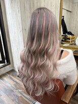 ヘアスタジオワン 藤沢店(HAIR STUDIO ONE)&nbsp;ピンクメッシュ　シルバー