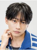 韓国ヘアニュアンスコンマバングセンターパートフェザーパーマ