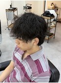 マッシュウルフシャドウパーマツイストスパイラルパーマ