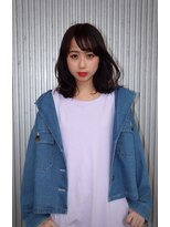 アフェクト(affect)&nbsp;ダークトーンアメジストカラームラサキ女子ミディヘア