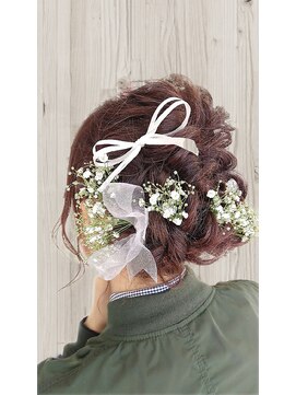 ハナココ 水戸店(hana Coco) ゆるふわアップ 結婚式 二次会 撮影 花嫁 お呼ばれヘア 水戸
