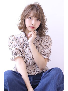 オーロ 緑地公園店(ORO) ローライトココアブラウン大人かわいいゆるふわフリンジウェーブ