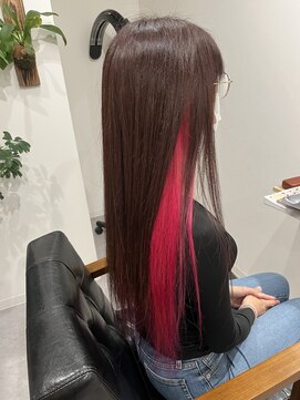 モイヘアー(moi hair) インナーカラーピンク