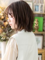 カバーヘア イヴ 戸頭店(COVER HAIR EVE)&nbsp;透け感小顔バレイヤージュ外ハネミディアムa戸頭20代30代40代