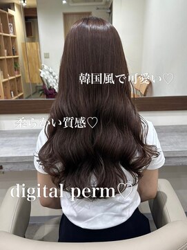 アミー 銀座(Ammy) #コテ巻き風パーマ #パーマロング#韓国風パーマ#デジタルパーマ