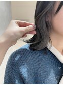 ミディアム/ボブ/前髪カット/ブリーチなし×グレージュ[池袋]