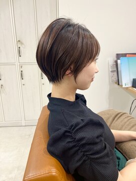 ネイロ 錦糸町(NeiRo) 魅力倍増カールセミディシアーカラーダークアッシュショートヘア