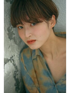 エクファ ヘア オリジン(ex-fa hair origin) 黒髪カタロググレーベージュレイヤーロングアッシュカラー