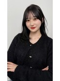大人可愛い10代20代30代小顔ヘアミディアムレイヤー/前髪/顔周り