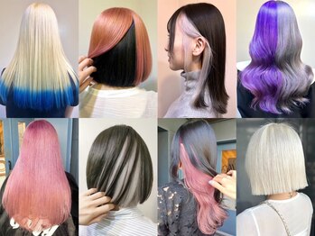 リリー シブヤ(Lilly shibuya)の写真/【ブリーチ+フルカラー¥12900】ロング料金なし♪髪の状態に合わせた施術で淡色～ビビッドカラーまで![渋谷]