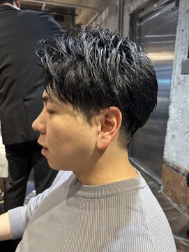 メンズココ 日本橋店(MENS COCO) 20代30代ブルーブラックフェードツーブロック