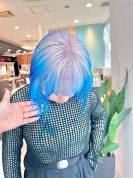 デコラ DECOR エンドカラー（ホワイト×ブルー）