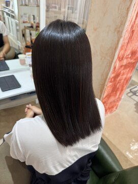 ジール(zeal) くびれヘア/アプリコットオレンジ/ハイライト/縮毛矯正/成田