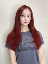 ラピス 渋谷本店(Lapis) カシスレッド/シールエクステ/レイヤーカット