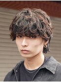 武蔵小杉フェザーパーマシャドウパーマセンターパートウルフ緩め
