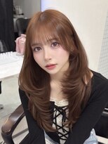 ロムーク 表参道(LOMKH)&nbsp;韓国ロングレイヤーカット顔周りシールエクステ春ハッシュカット