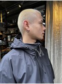 【ステップボーンカット】メンズカット/金髪ボウズ