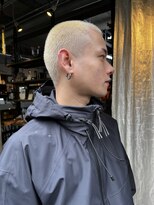 ステップボーンカットオオサカ(STEP BONE CUT OSAKA Via TICK-TOCK)&nbsp;【ステップボーンカット】メンズカット/金髪ボウズ
