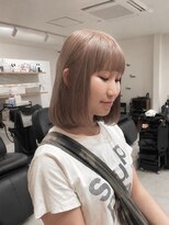 ホーミーキョウト(Homey Kyoto) 透明感ピンクベージュのぷつっとボブ