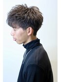 横顔ツーブロックマッシュ